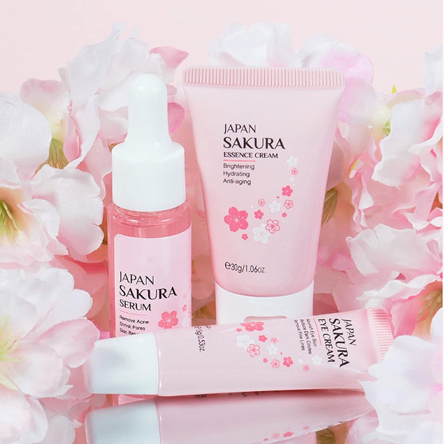 Skin Care Gift Set Serum,Skin Essentials Travel Kit 3-Step Skincare Routine - Serum,Eye Serum,Essence Cream,Facial Care Kit for Pores,Exfoliate Skin Care for Teenage Girls Her (SetE)