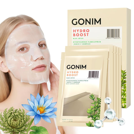 GONIM Face Mask Korean Skin Care with Hyaluronic Acid Serum, Collagen Activation, Vitamin C-Face Masks Skincare Hydration, Moisturizing Sheet Mask, Travel Essentials, Korean Face Mask 30ml x5pcs