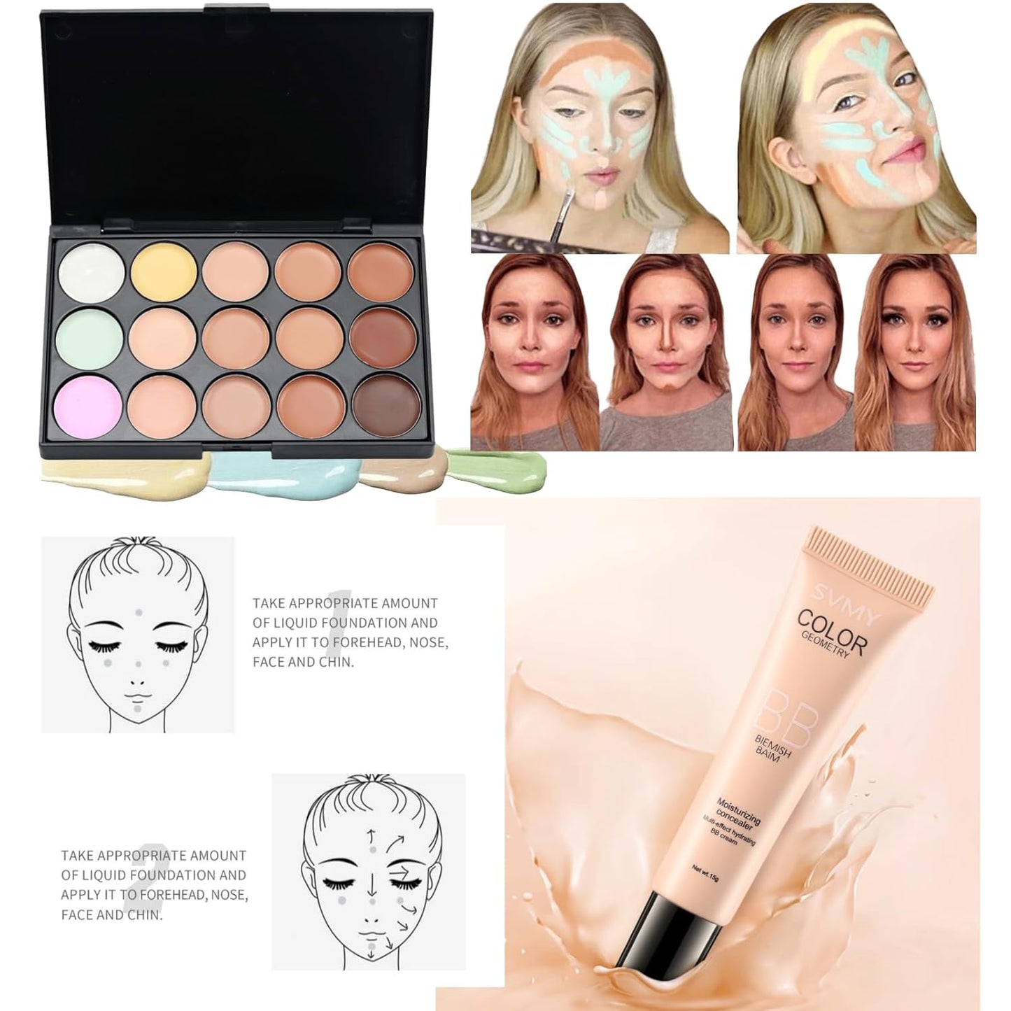 All in One Makeup Kit, Christmas Makeup Gift Set For Women,Makeup Kits For Teens,Girls Gift, Travel Makeup Set,Eyeshadow Palette Foundation Concealer Lipgloss