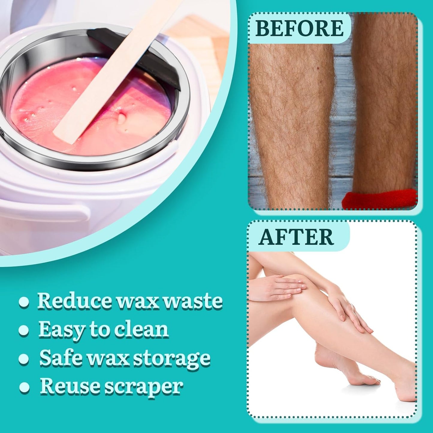 1 Piece Wax Pot Wax Warmer Replacement Tin Inner Pot Portable Hair Removal Waxing Bowl for 500 ml Hair Remover Machine