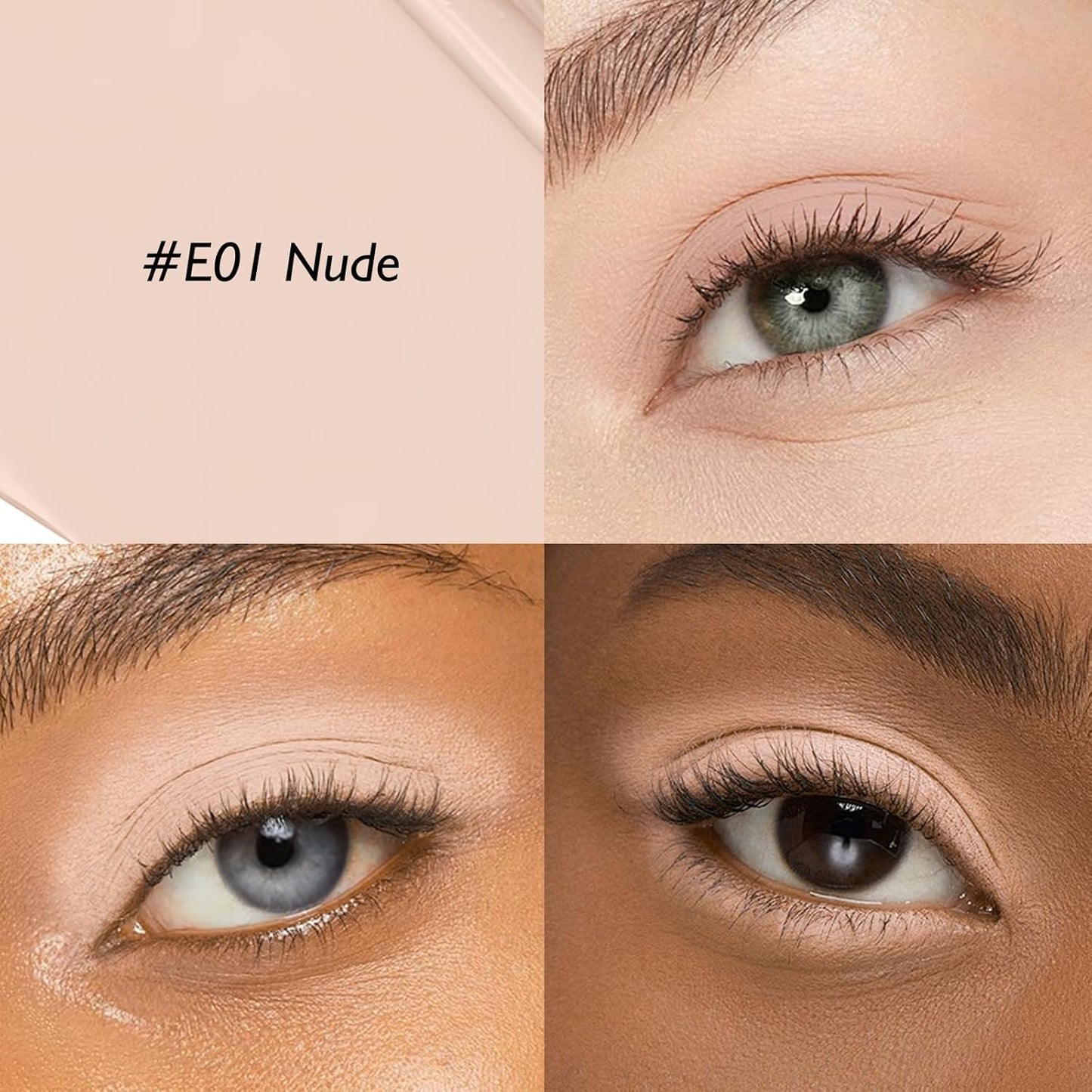 Nude Eyeshadow Stick - Long Lasting Matte Cream Eyes Shadow Pencil Buildable Brightener Crayon Eyeliner Highlighter Makeup, Lightweight Waterproof & Smudge Proof for Easy Quick Application