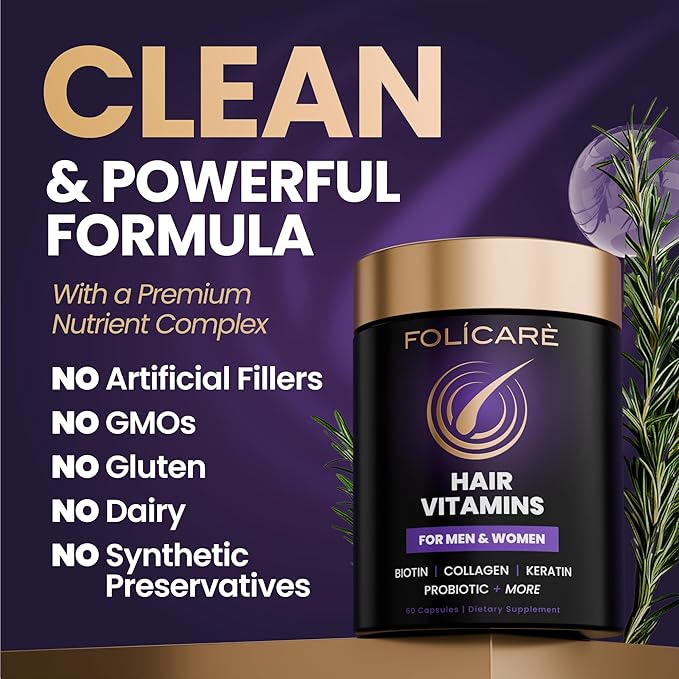 Hair Skin And Nails Vitamins for Women & Men (3 Pack), w/ Biotin to Support Healthy Hair, Biotin Supplement Pills w/ Collagen + Keratin + Probiotics, Biotina Para Cabello Piel y Uñas - Made in USA