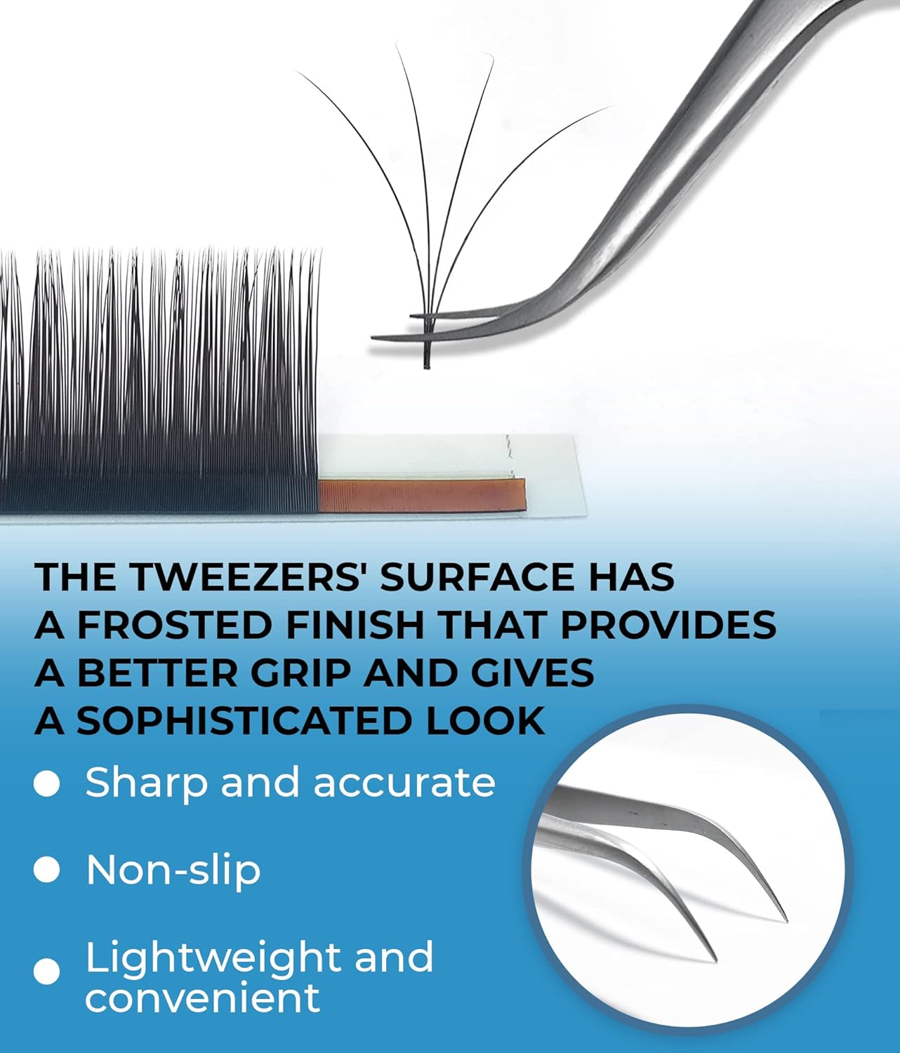 Stacy Lash STL-10 Curved Eyelash Extension Tweezers/Eyelashes Separator Tool/Supplies for Isolation Individual False Lashes & Classic Extensions/Precision Application Tools/Beauty Accessories