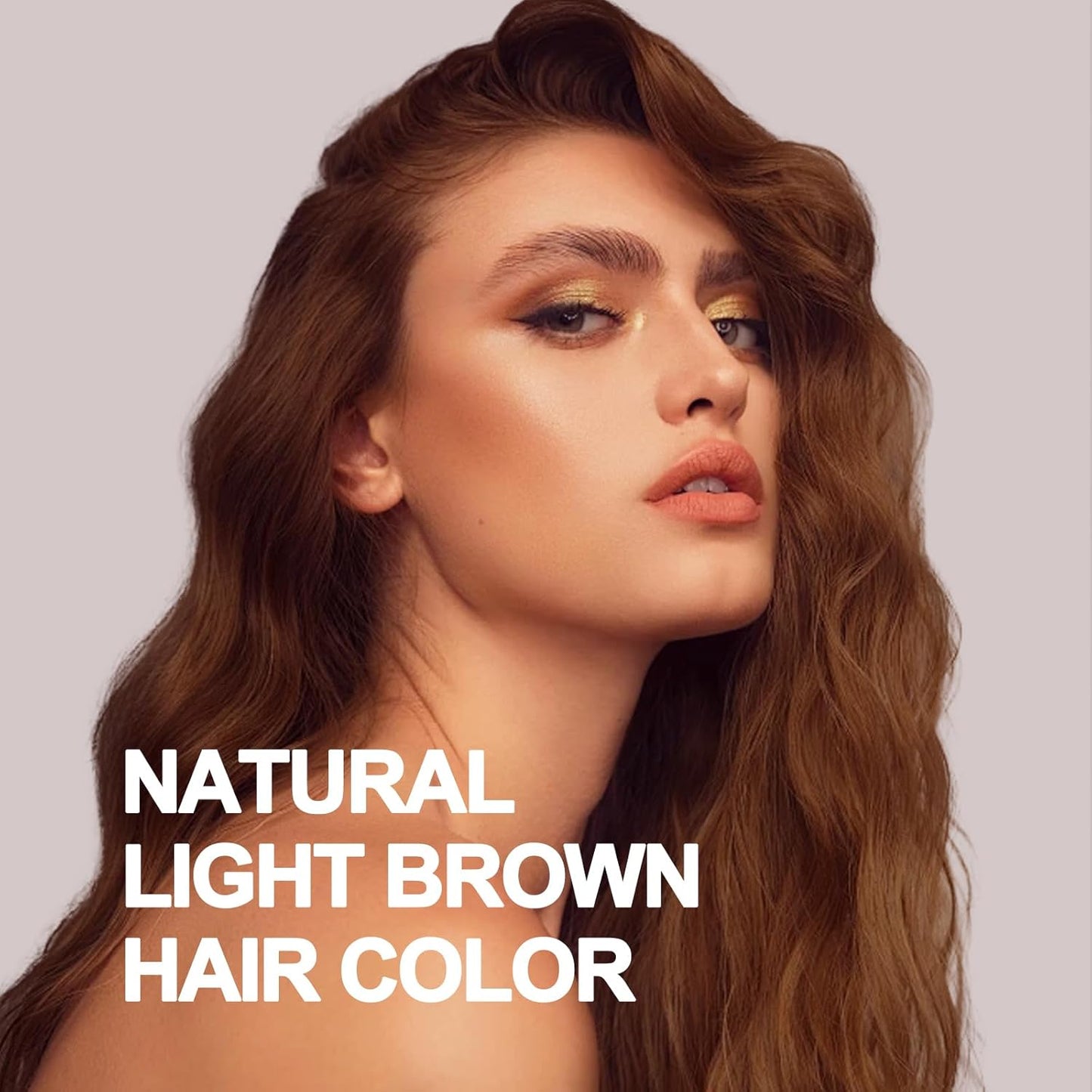 Natural Light Brown Hair Dye Shampoo, Hair Dye Shampoo 3 in 1, Brown Hair Dye for Men Women Colors in Minutes, Easy to Use, Instant Hair Dye for All Hair Types 16.9 Fl Oz (Light brown)