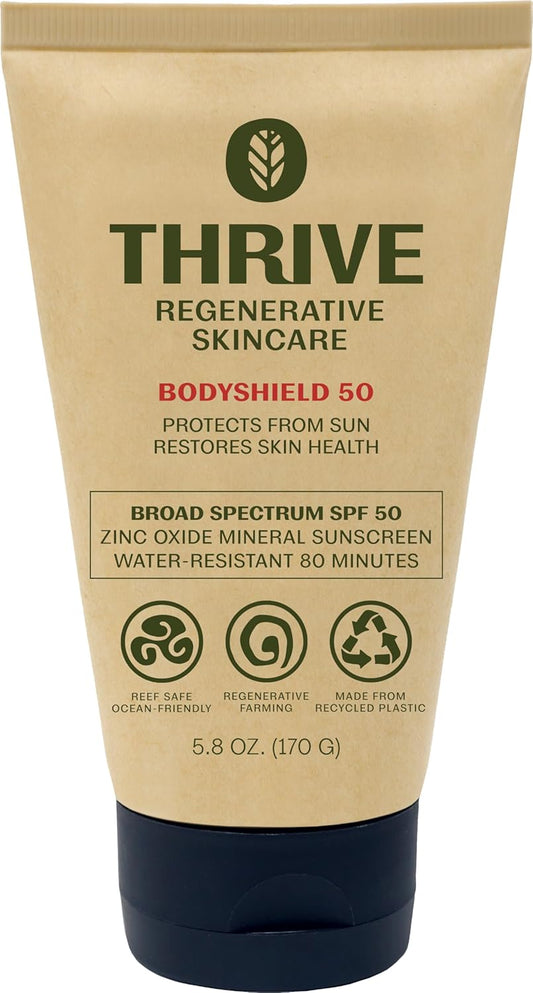Thrive Natural Care Reef Safe Sunscreen SPF50 - Hawaii 104 Reef Act Compliant - Mineral Sunscreen Non-Nano Zinc Oxide - Vegan, (5.8 Oz (Pack of 1))