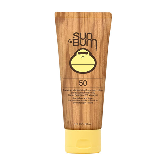 Sun Bum Original SPF 50 Sunscreen Body Lotion - Broad Spectrum Moisturizing Sunscreen with Vitamin E - Hawaii 104 Act Compliant (Made without Octinoxate & Oxybenzone) - Travel Size - 3 oz