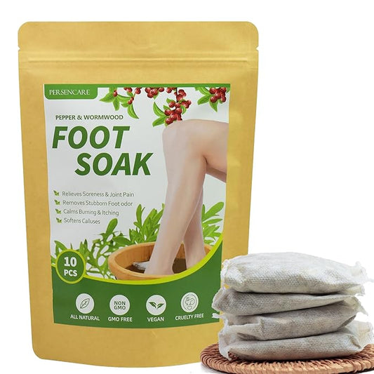 Chinese Herbal Mugwort Herb Foot Soak, Chicken Blood Vine Wormwood Athletes Footbath Relax Bath Spa massager, Sweating Feet Wash At Home Pedicure Kit, Feet Odor smelly Eliminator For Men/Women Footspa