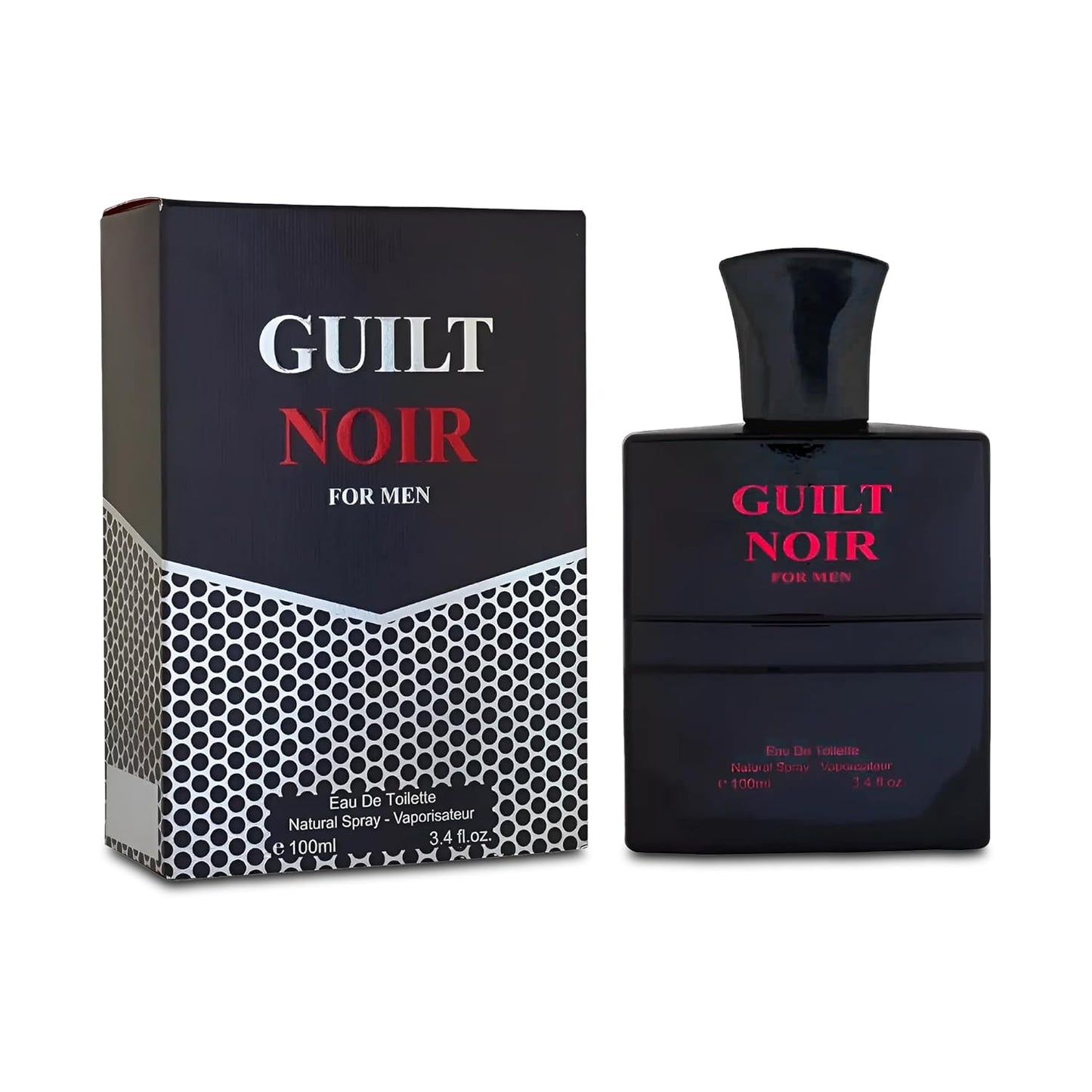 Guilt Noir Men Cologne Fresh Scent Eau De Toilette Spray, Fragrance For Men Long-Lasting Cologne Choice For Daily Wear Elegant 100ml Bottle