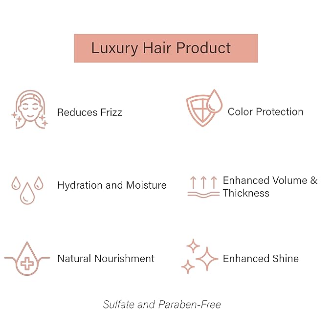 Gold Series Leave-In Hair Mask – Argan Oil Hair Mask Enriched with Keratin – Nourishing and Gently Detangling Leave In Conditioner Spray For Curly Frizzy or Damaged Hair, 8.4 Fl.oz