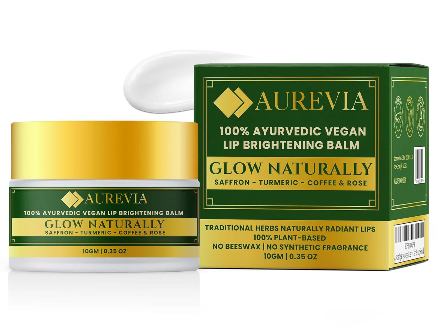 Vegan Lip Brightening Balm – Ayurvedic Lip Care for Dark & Smoker Lips | Deeply Hydrating & Moisturizing & Nourishing with Rich Antioxidants – Clean Beauty Plant-Based Formula