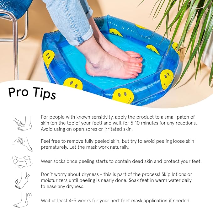 grace & stella Award-Winning Foot Peeling Mask - Foot Peel Masks with Aloe Vera- Moisturizing Foot Masks That Remove Dead Skin, Exfoliating Foot Mask for Dry Cracked Feet (4 Pairs, Unscented)