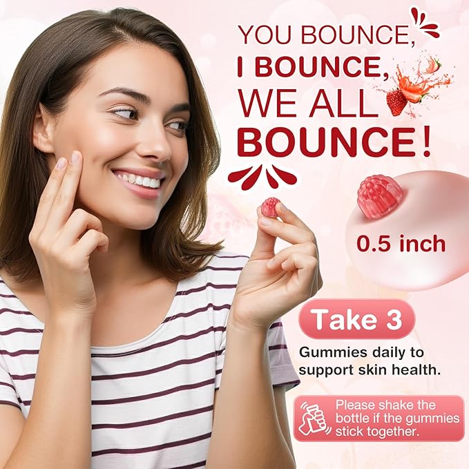 Hydrolyzed Collagen Peptide Filled NAD Biotin Gummies and AREDS 2 Lutein Zeaxanthin Omega-3 CoQ10 Bilberry Exctra Eye Vitamins Supplement 1+1 Combination Pack