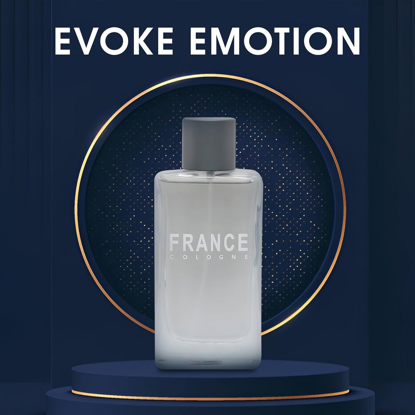 France Men's Cologne Long Lasting Romatic Scent with a Modern Twist Perfume for Men, 3.4Fl Oz Eau de Toilette for Refined Occasions