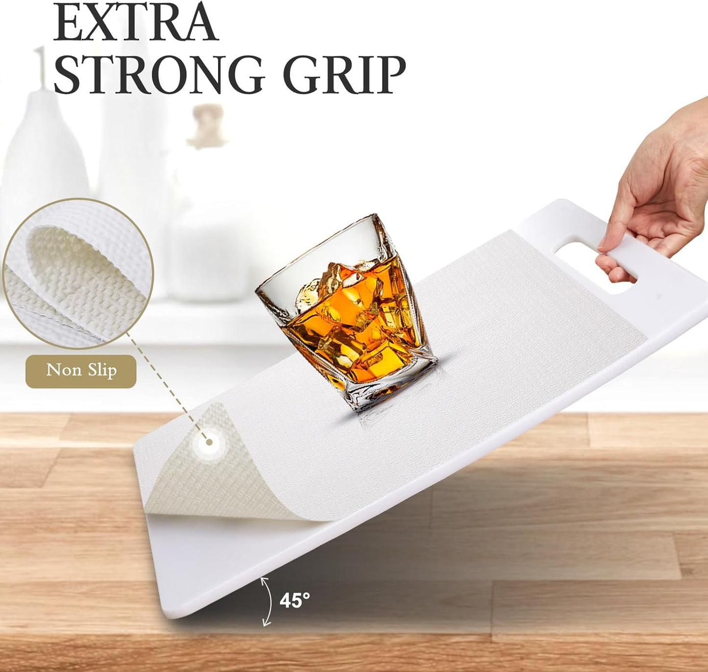 Beautysaid Shelf and Drawer Liner for Kitchen Cabinet, Non Adhesive Non Slip Shelf Paper Waterproof Washable Thickened for Dresser Pantry Shelve Bathroom Protector Liner(White,23.6 in x 30 FT)