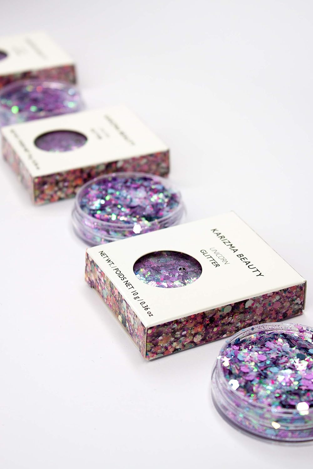 KARIZMA Unicorn Glitter. 10g Chunky Face, Hair Eye and Glitter for Women. Rave, Festival Accessories, Cosmetic Makeup. Loose Set