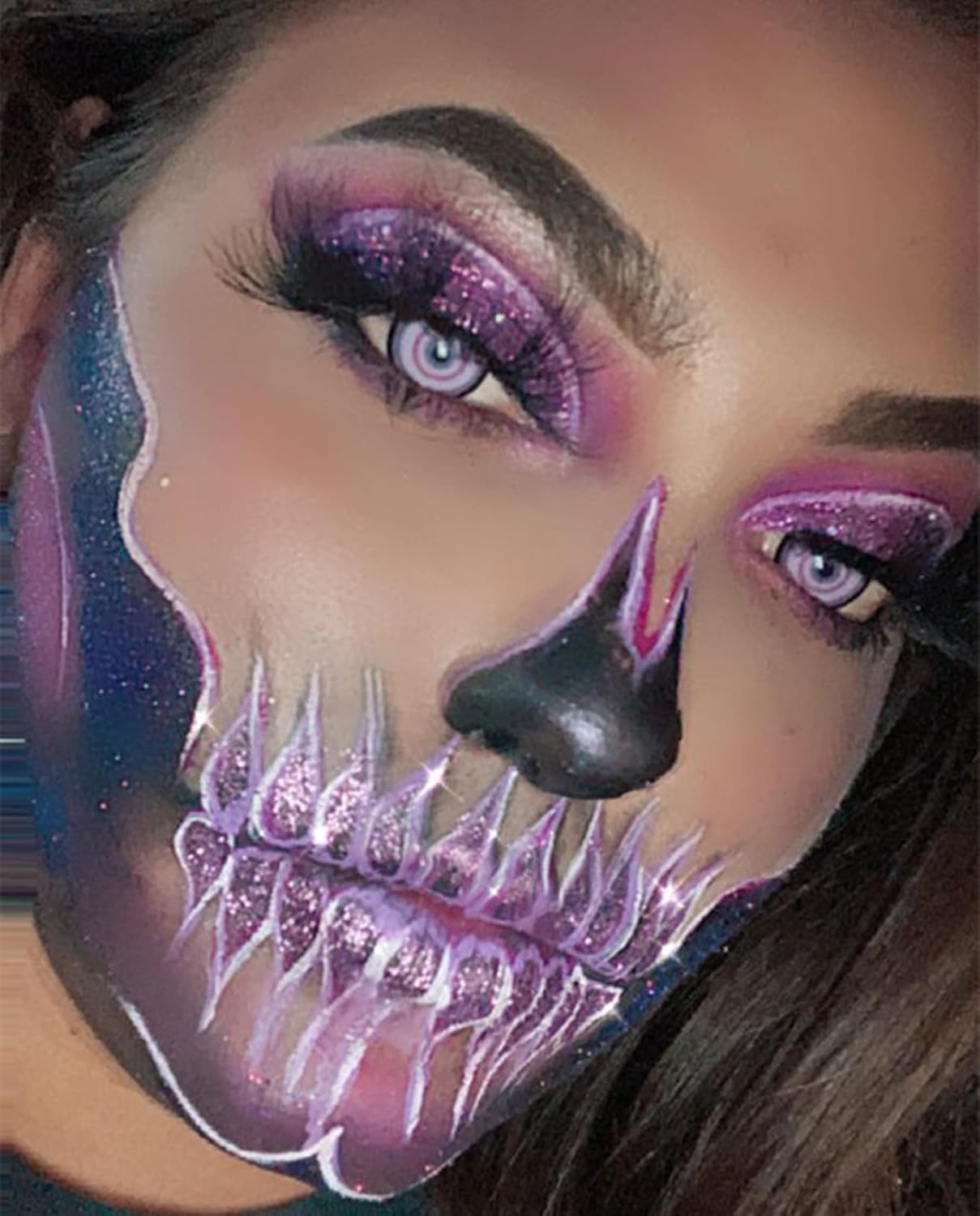 Go Ho Makeup Pastel Purple Cream-Blendable Stick-Waterproof Pastel Purple Professional SFX Witch Ursula Face Paint,Safe Facepaint&Lip Smacking for Halloween Costumes Cosplay