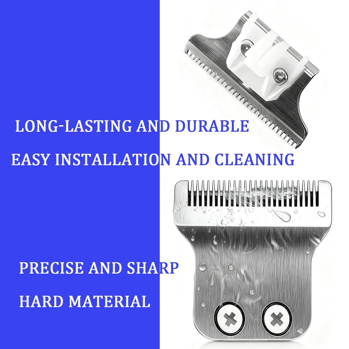 2PCS T Wide Detailer Replacement Blade for Wahl 5 Star Detailer Li Trimmer 8081 and 8171 -Model 2215