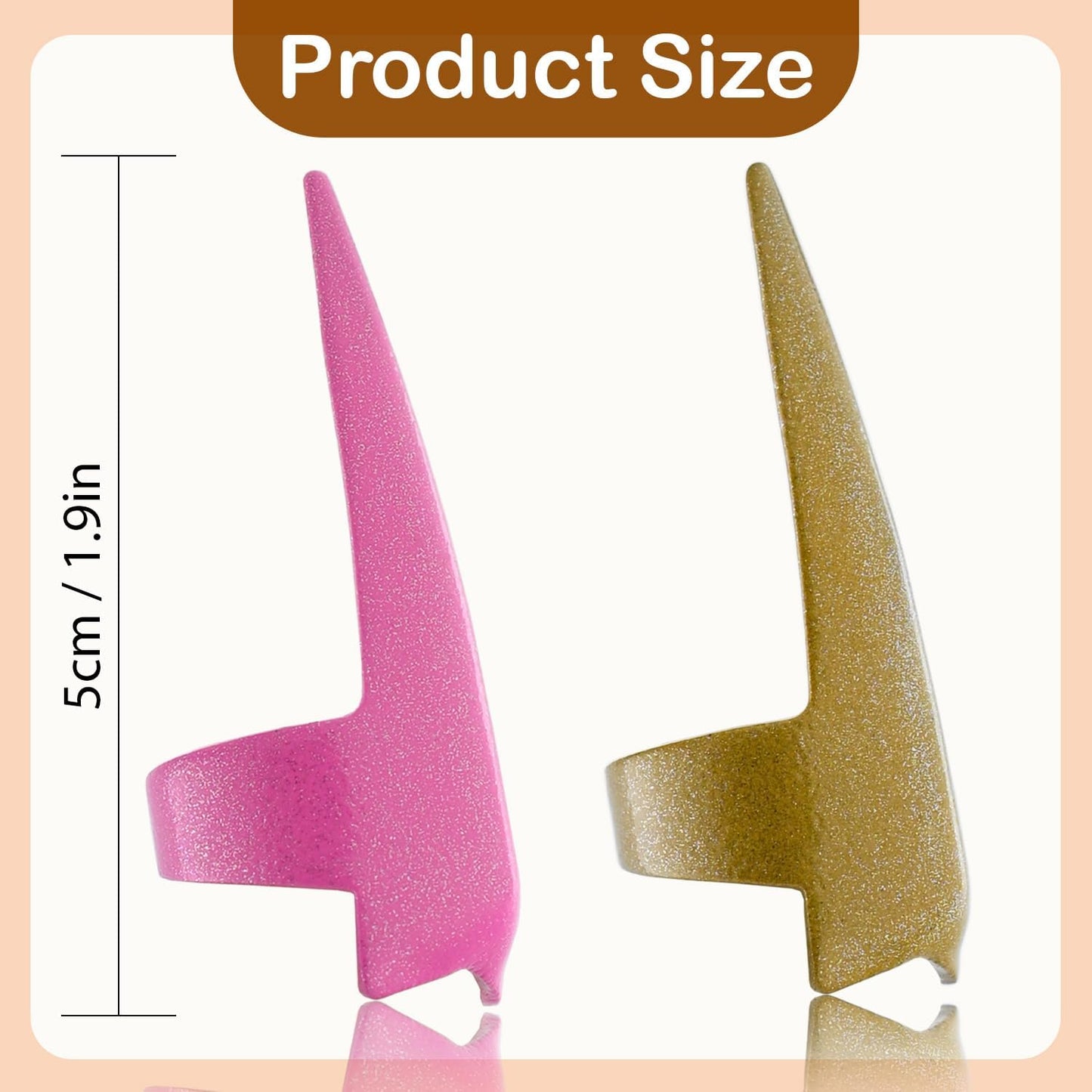 Quick 2PC Hair Braids Parting & Sectioning Rings set- Stainless Steel Stitch Braid Tool Finger for Durable Dreadlocks Wig & Installation of Human Hair Extensions Braiding Tools (Pink, Gold)