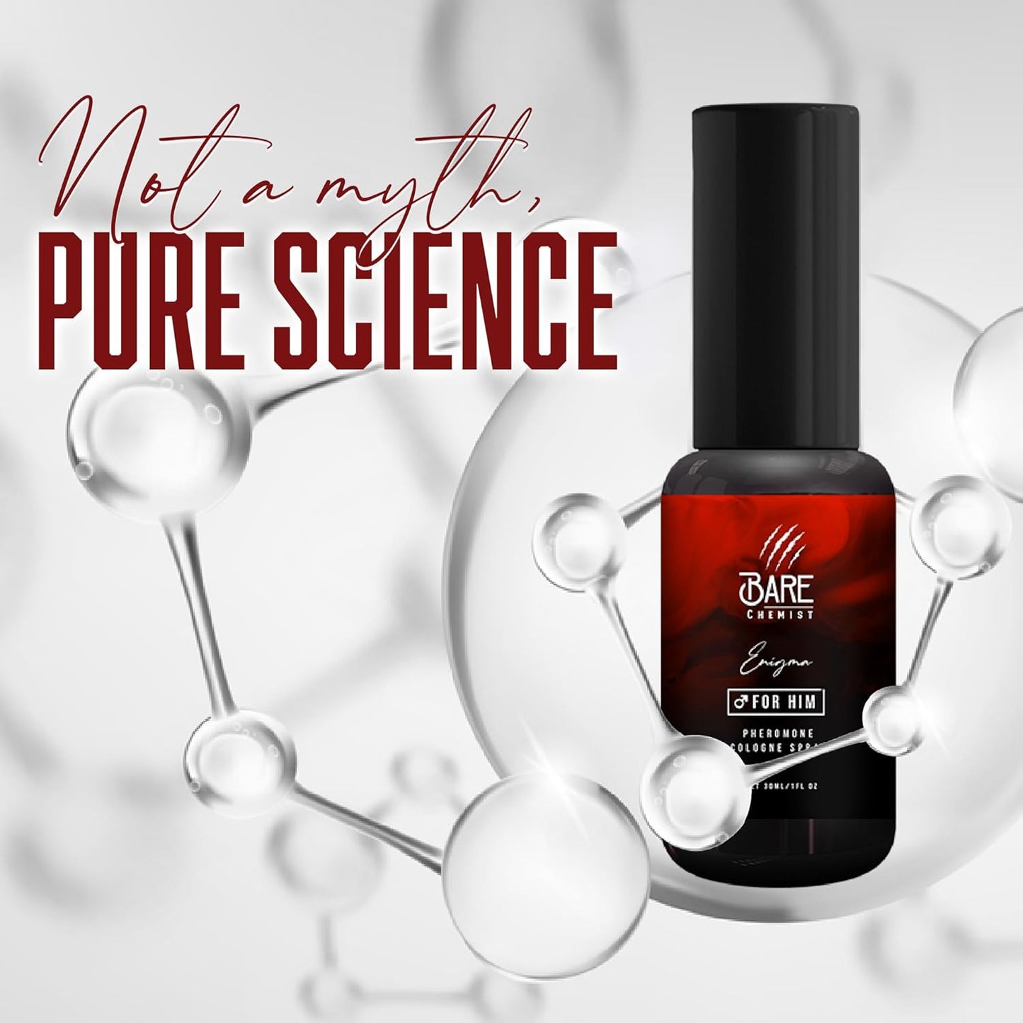 Enigma Pheromone Cologne for Him - [Attraction Formula] Pheromone Cologne for Men 1oz. - Lavender, Sage, Wood