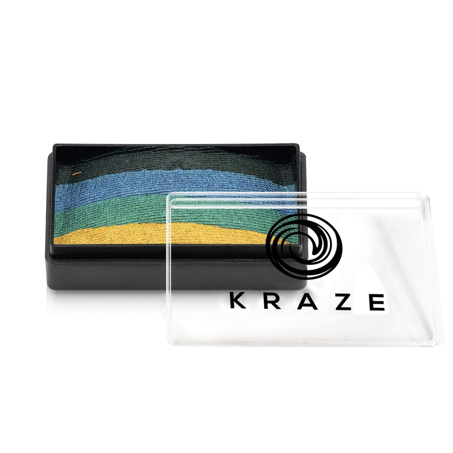 Kraze FX Dome Stroke - Forest (25 gm), Professional 1-Stroke Split Cake, Hypoallergenic, Non-Toxic, Water Activated Face & Body Painting Makeup Supplies for Sensitive Skin, Kid Safe, Adults
