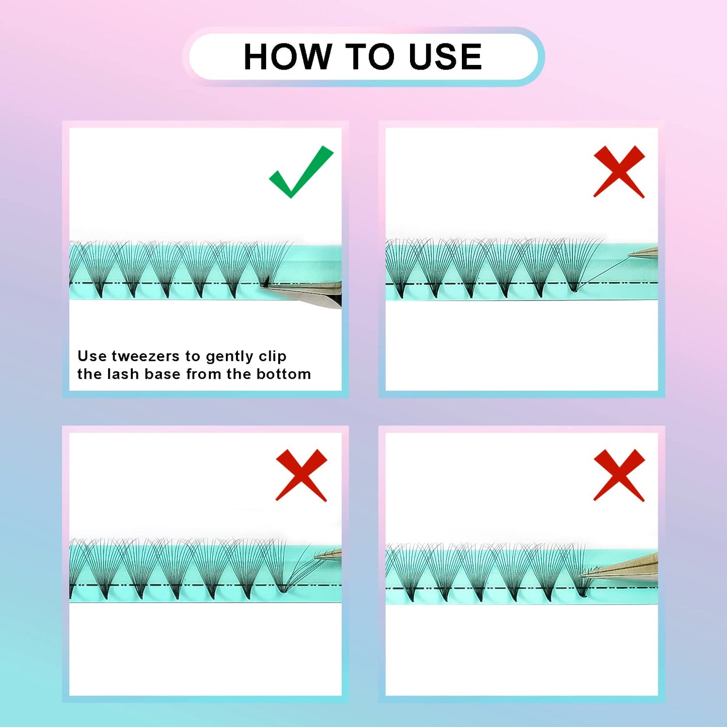 VAVALASH Premade Fans Eyelash Extensions 320 Fans 16D 20D 0.05 Thickness C/D Curl Middle Stem Heat Bonded Russian Volume Lash Extensions (320-16D-0.05-D-14mm)