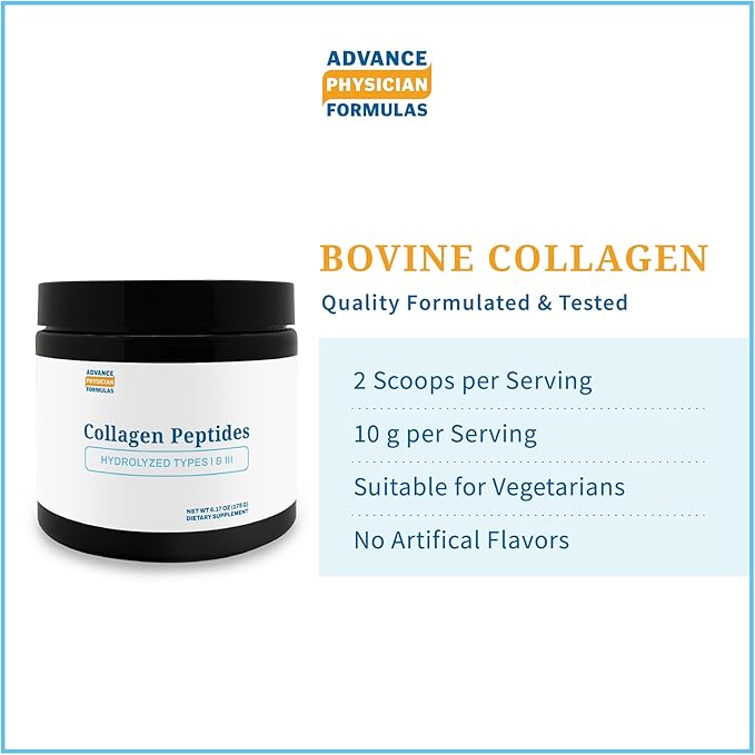 Bovine Collagen Peptides Powder, 6.17 oz (175 g)