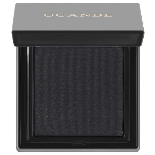 UCANBE Black Single Eyeshadow Palette, Highly Pigmented Matte Eye Shadow Powder, Professional Long-Lasting Waterproof Makeup Palette