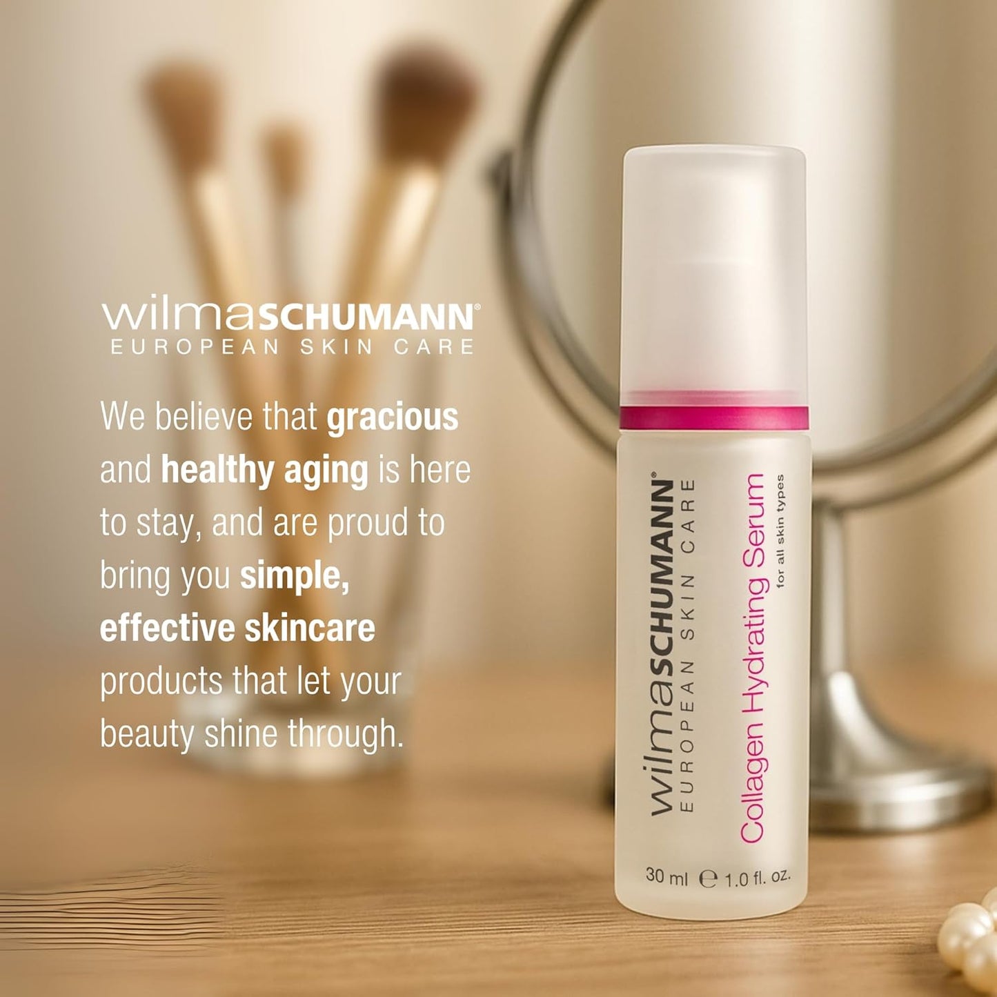 Wilma Schumann Collagen Hydrating Serum, Face Serum, Collagen for Women, 1oz