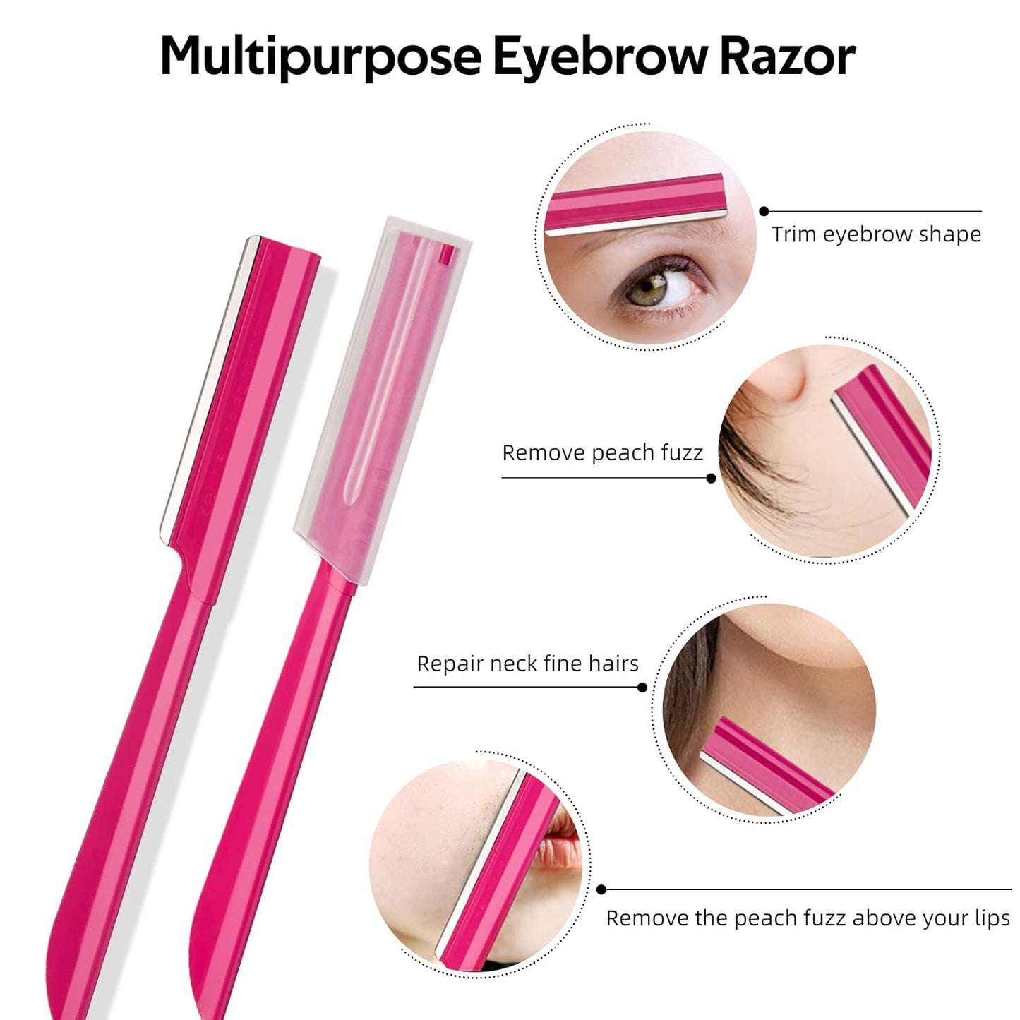 Eyebrow Razor, S.T. Friends 10Pcs Face Razor for Women Exfoliating Dermaplaning Tool, Dermaplane Razor Peach Fuzz Removal, Eyebrow Shaper Trimmer Facial Shaver Help Exfoliate and Smooth the Skin