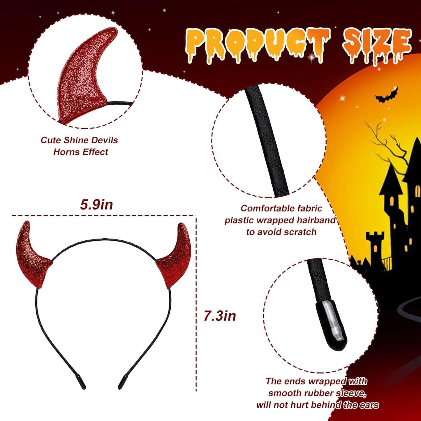 Red Face Paint Halloween Makeup Kit,Devil Horns Headband for Kids,1.01oz Water-Based Red Body Paint+Black Lipstick+Sponge+Devil Glitter Headband,Cream Face Paint Stick for Costume