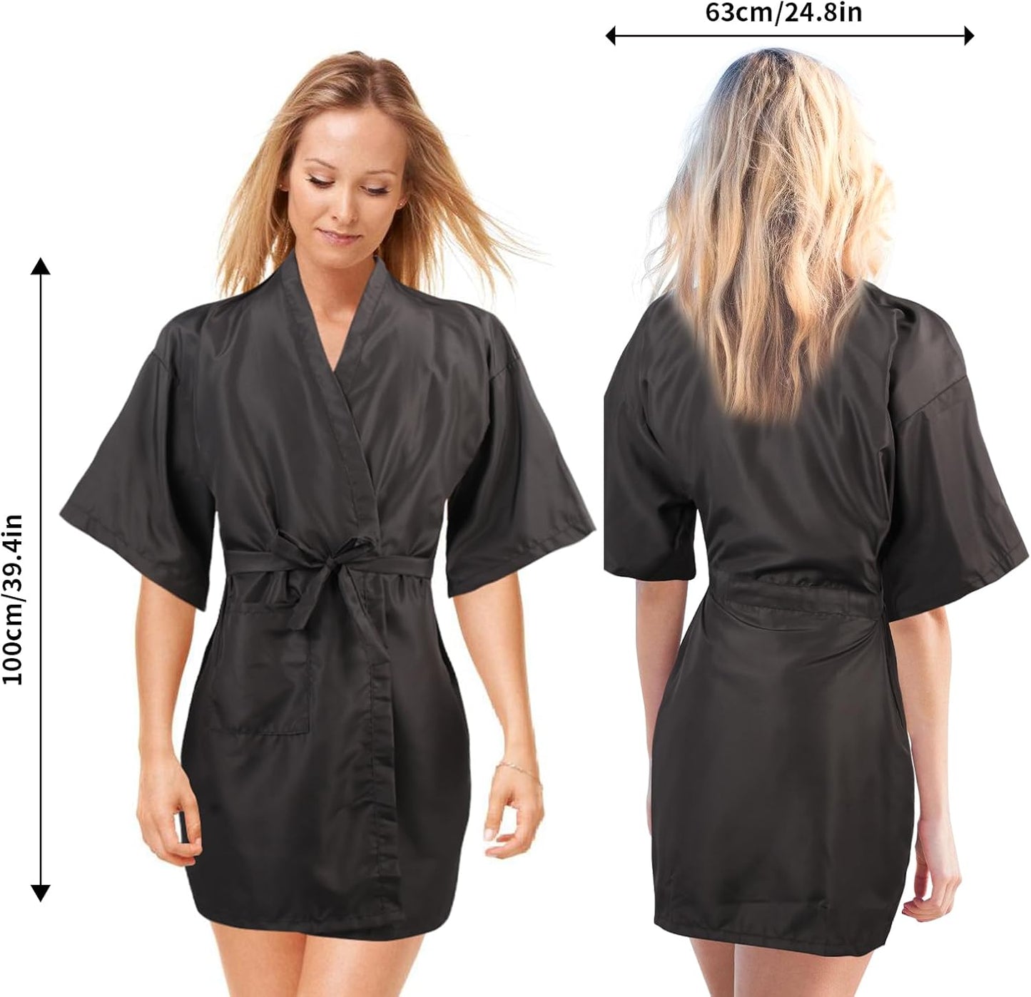 Salon Client Gown Robes Cape Hair Cutting Smock with Adjustable Tie for Hair Cutting Barber Hairstyling