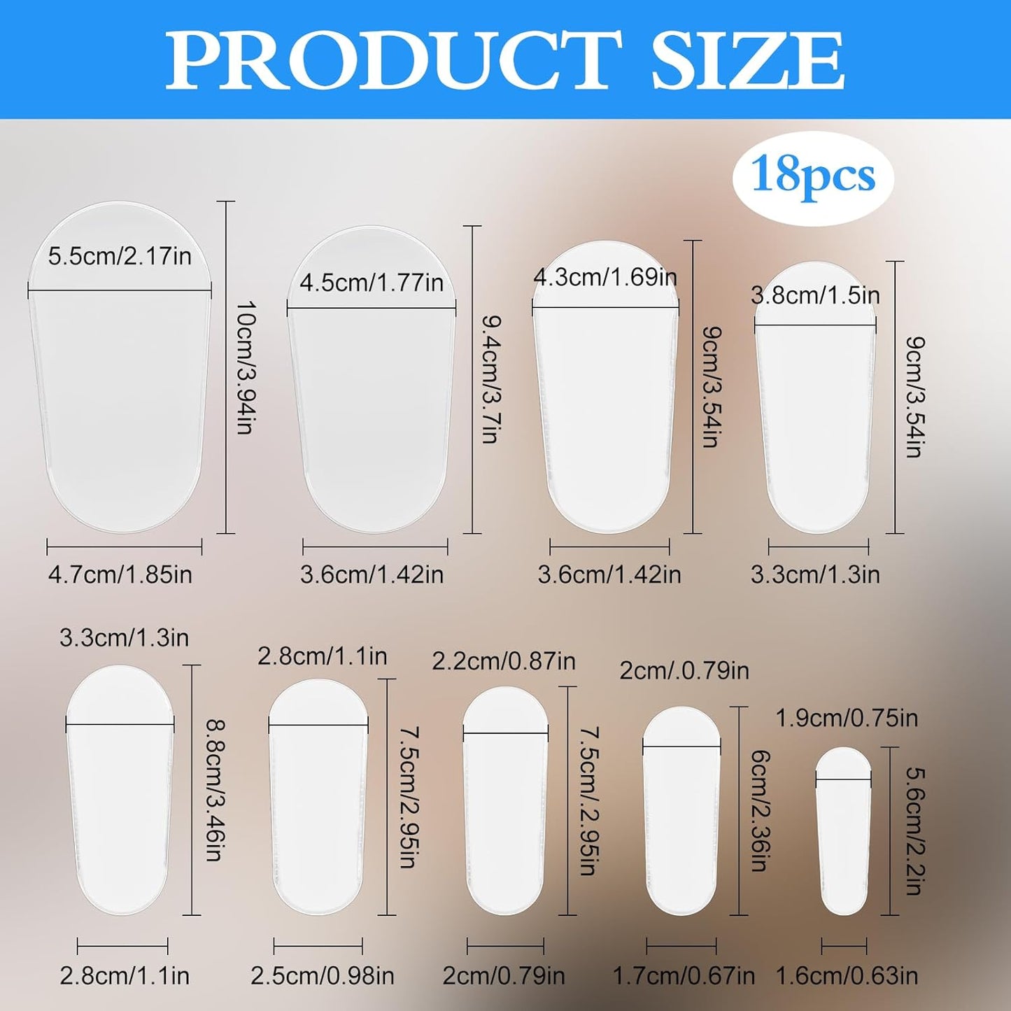 9 Sizes Makeup Brush Covers - 18 PCS Clear Plastic Brush Guards, Dustproof & Waterproof Protector Sleeves, Cosmetic Brushes Guards Protectors Caps for Travel & Daily Storage Organizer