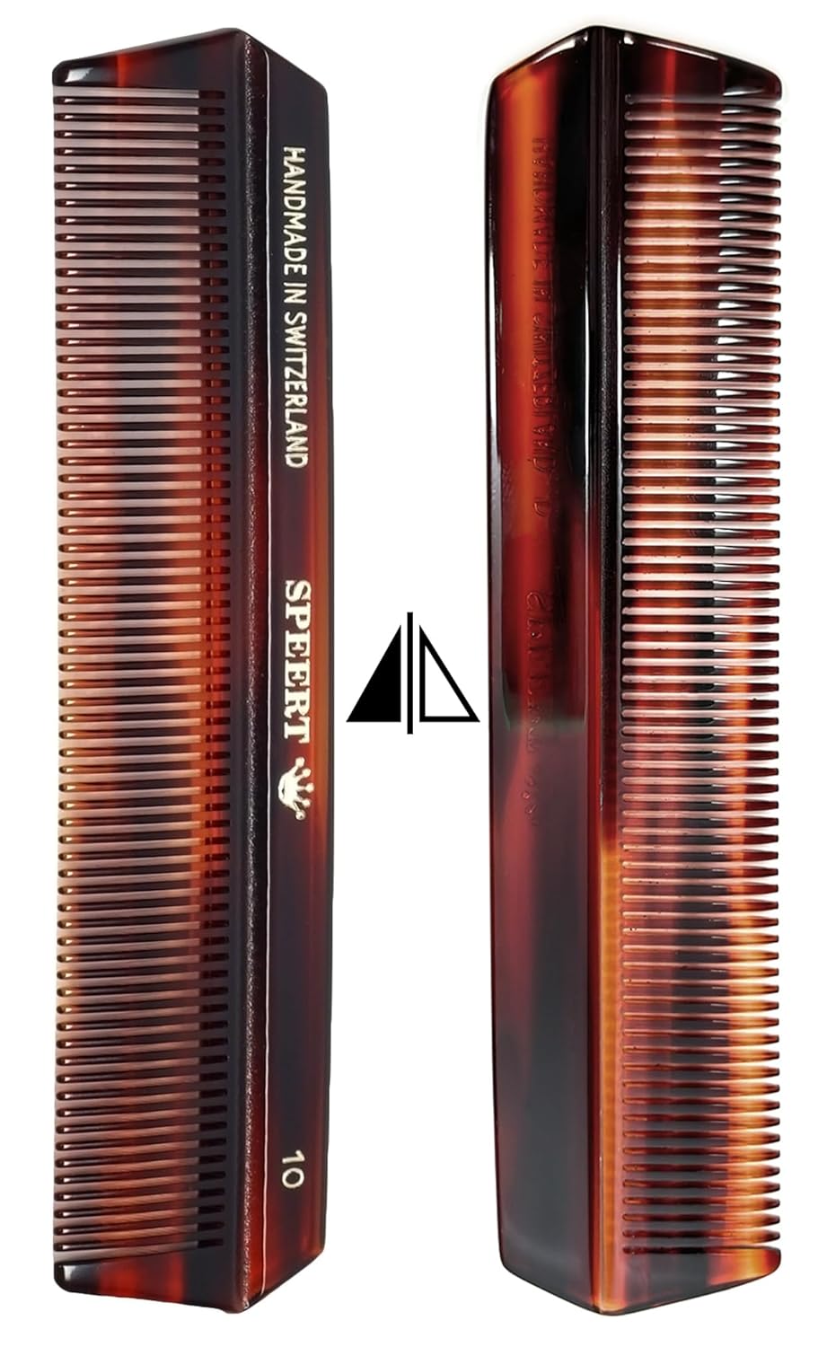 #10 Handmade Narrow Tooth Comb Tortoise Havana Acetate Fine Straight Thin Detangling Parting Grooming Teasing Hair Styling Hairdresser Barber Hairdressing Wet Dry Pocket Travel Women Men Kids