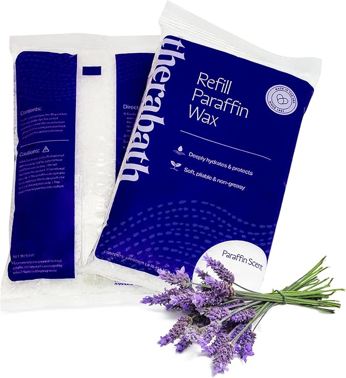 Therabath Paraffin Wax Refill - Thermotherapy - Use to Relieve Arthritis Discomfort, Stiff Muscles & Dry Skin - For Hands, Feet, Body - Deeply Hydrates & Protects - Made in USA, 6 lb. Lavender Harmony