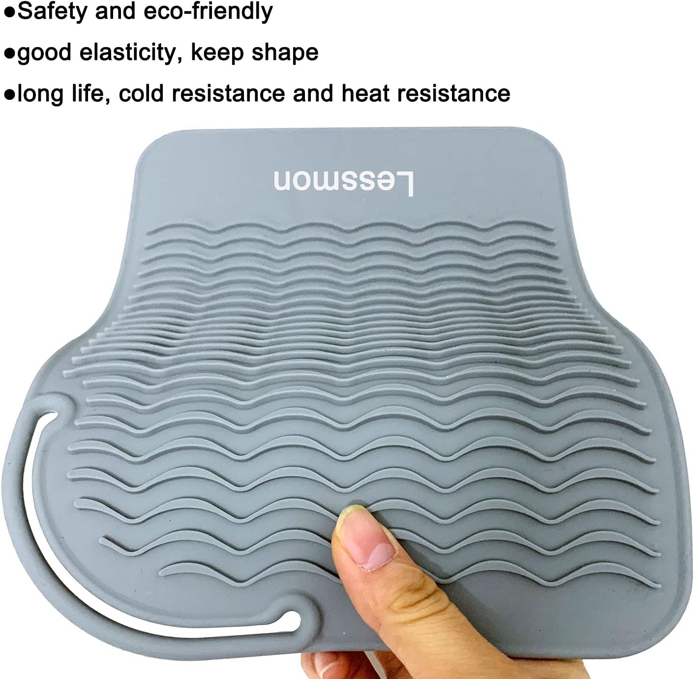 Large Heat Resistant Mat for Curling Irons, Hair Straightener, Flat Irons and Hair Styling Tools 11" x 7.5", Grey