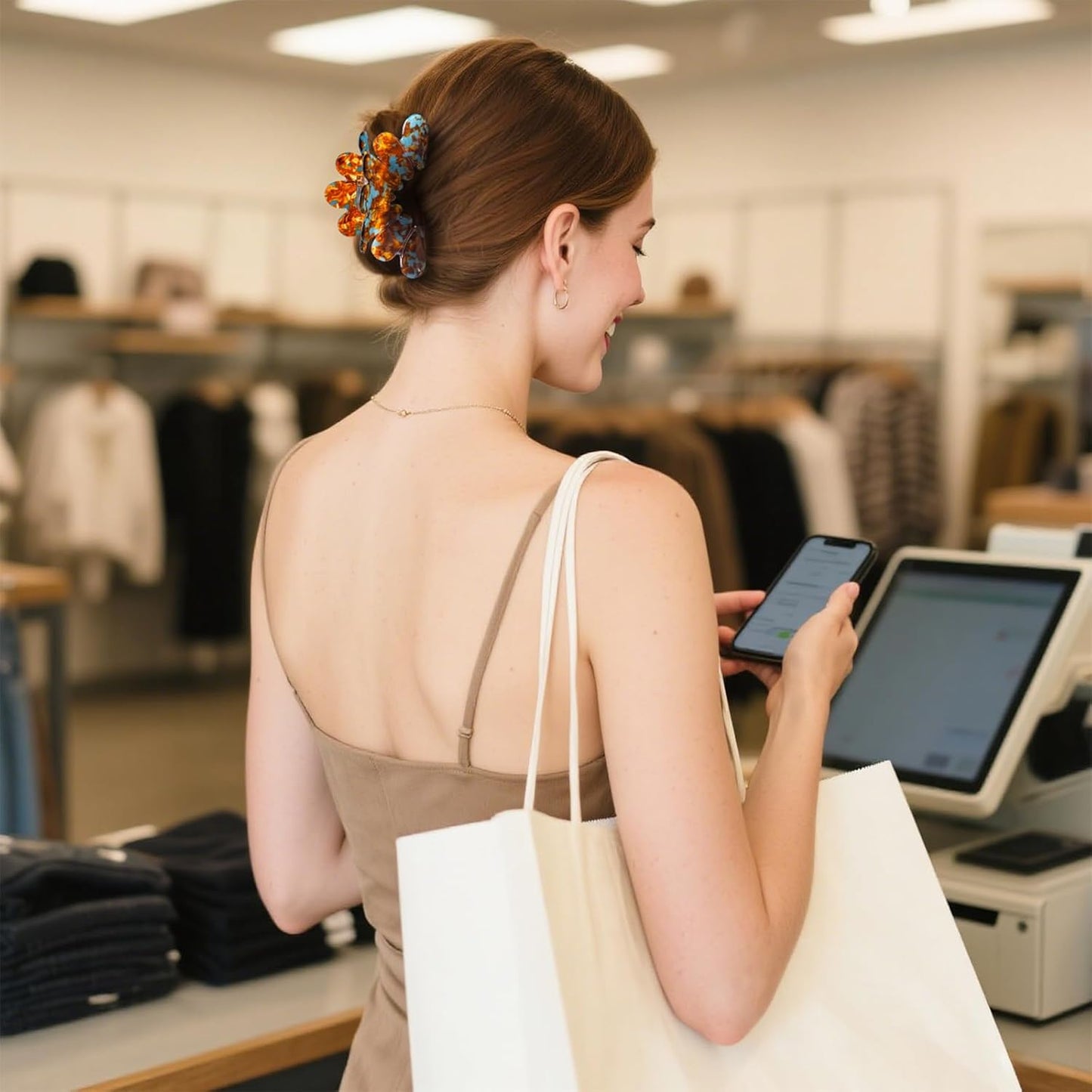 TOCESS Tortoise Hair Claw Clip - Large&Small 4pcs PVC Claw Clips, Cute&French Tortoise Shell Style for Women/Girls/Teens with Thick/Thin/Long/Curly Hair - Daily Wear, Office, Travel, and Gifts