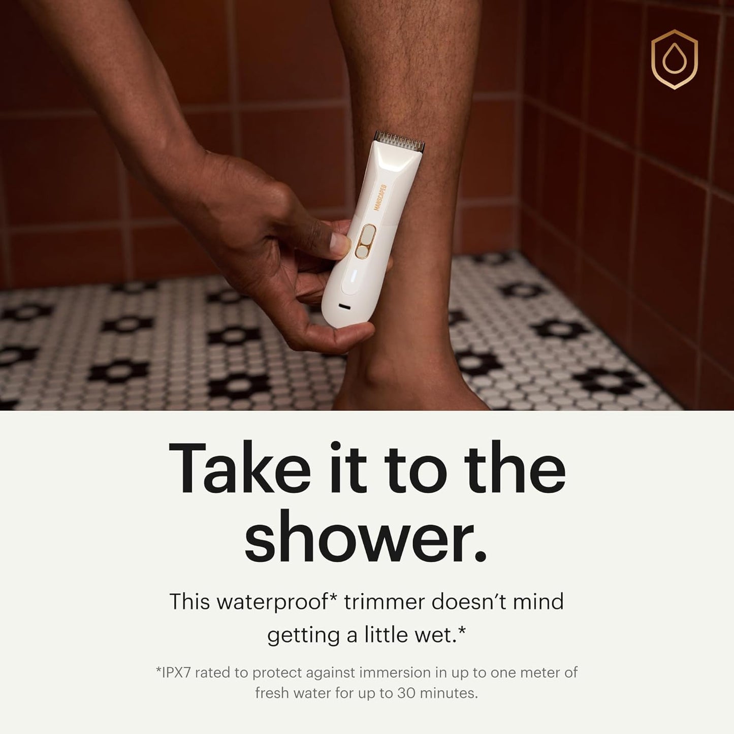 MANSCAPED® The Lawn Mower® 5.0 Ultra Men's & Women's Groin & Body Hair Trimmer – Dual-Head SkinSafe® Trimmer & Foil Blades, Waterproof Wet/Dry Groomer, USB-C Rechargeable with Travel Case, White