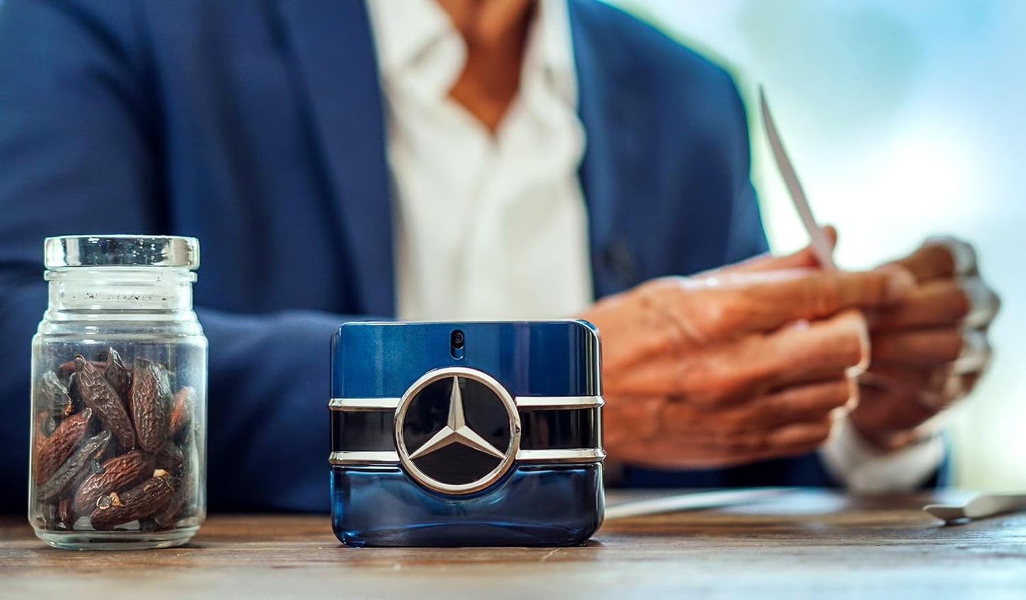 Mercedes Benz Eau de Parfum for Men - Long Lasting Mens Cologne - Tonka Bean, Lavender, Patchouli Cologne - 3.4 oz