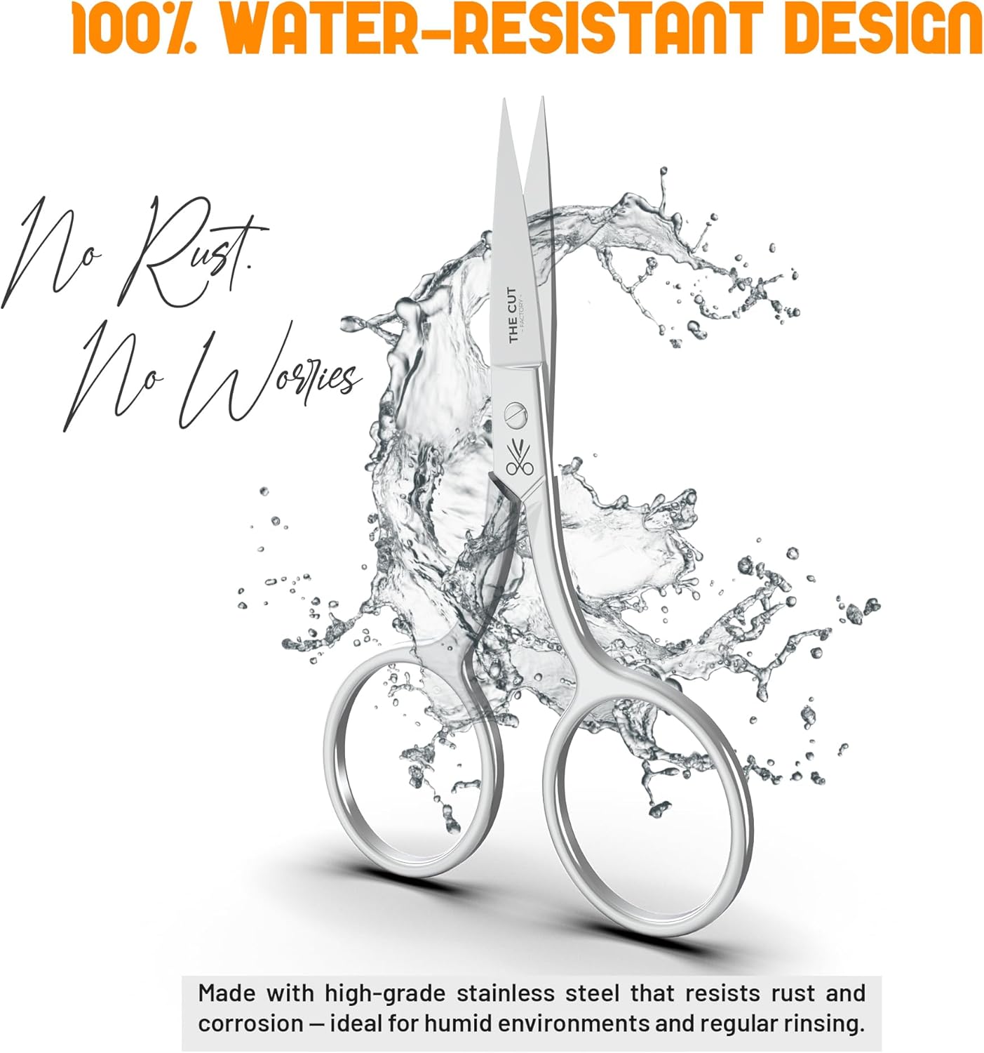 The Cut Factory® Precision Facial Hair Scissor – Premium Stainless Steel Grooming Tool for Eyebrows, Mustache & Beard – One Tool, All Power – No Fillers, Just Luxury