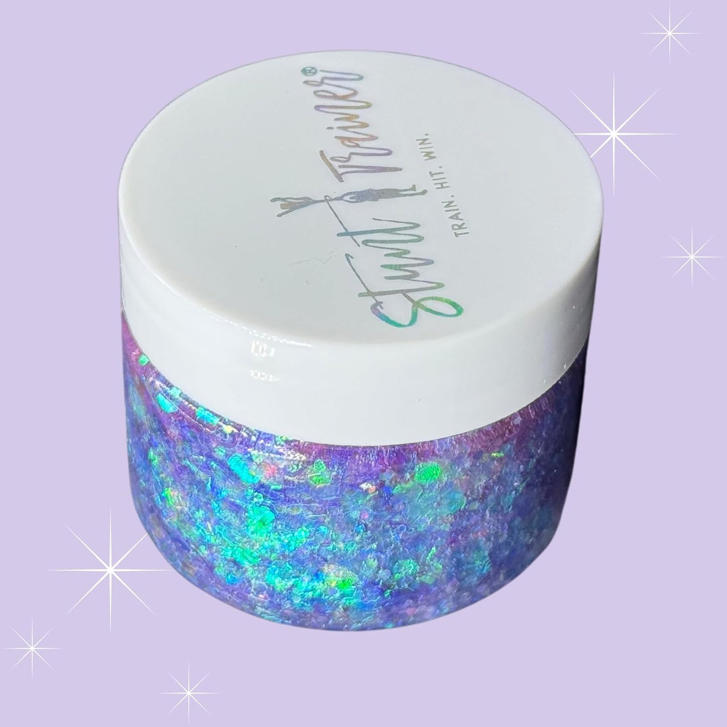 Stunt Trainer Cheer Glitter Face Body Makeup Peel Off Gel Chunky Holographic 15 Colors 1.6oz Vegan Cruelty Free Nontoxic Cheerleader Cheerleading Makeup