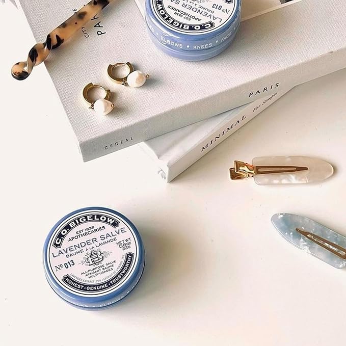 C.O. Bigelow All Purpose Lip Balm Tins, Lavender - Pack of 3 for Chapped Lips & Dry Skin - Moisturizing Lip, Cuticle and Skin Salve, 0.8 oz each