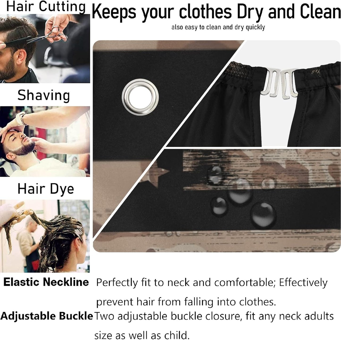 Stylish Barbershop Salon Barber Cape Haircut Cape Salon Apron Unisex Hair Cutting Apron for Men Women