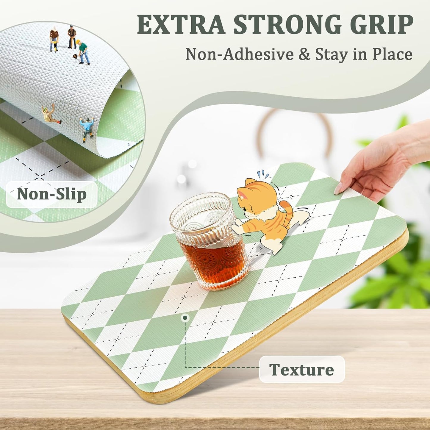 Sage Green Shelf Liner for Kitchen Cabinets 18" x 120" Non-Adhesive Non-Slip Drawer Liners for Dresser, Waterproof Washable Paper, Durable Protector Mat for Pantry Shelves Cupboards