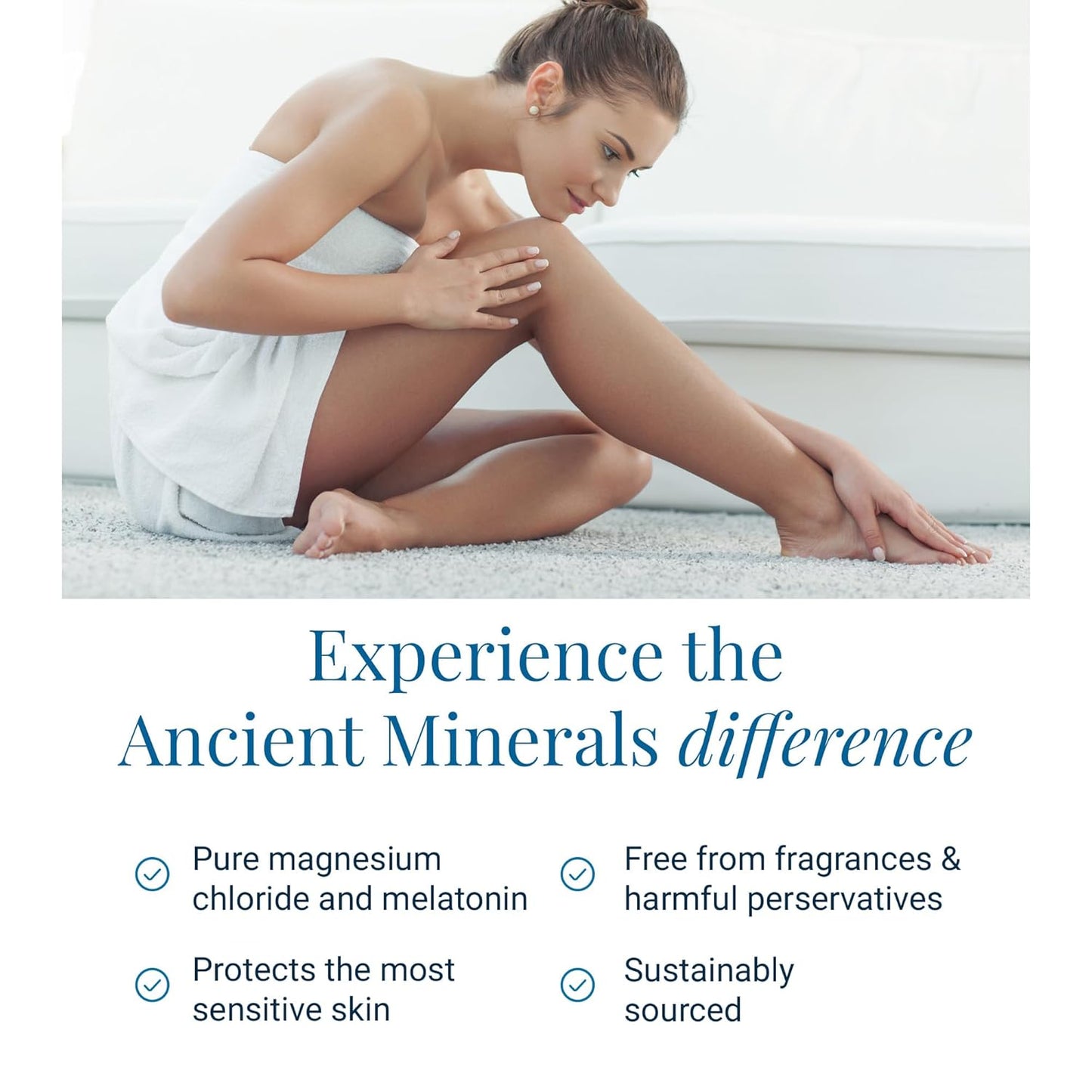 Ancient Minerals Magnesium Lotion Goodnight night cream contains melatonin with magnesium chloride and OptiMSM a topical nighttime moisturizing lotion(2.5oz)