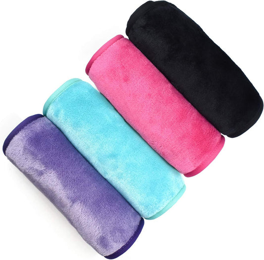 UWEME Makeup Remover Cloths 4 Count: Microfiber Reusable Fast Drying Washcloth, Face Towels for Women