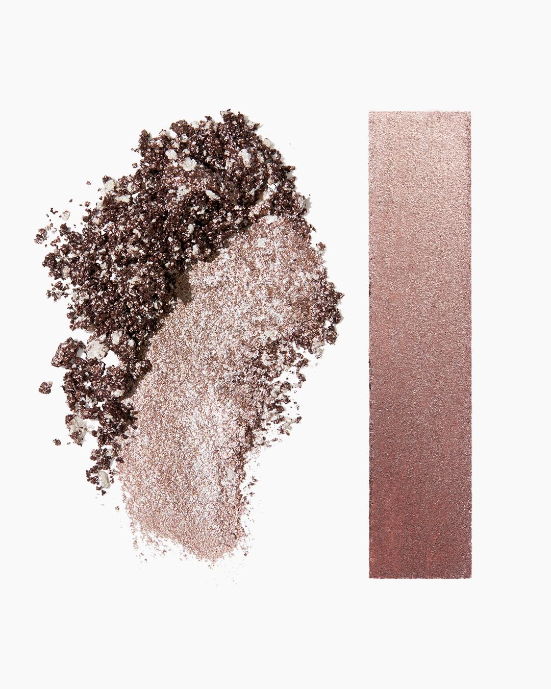 MAKE Beauty Multi-Chromatic Eye Shadow. Metal Reflecting Luminous Foil Finish Creamy, Buildable, Dimensional Long-wear, Crease-proof Powder Eyeshadow, Multichrome Shade - Quartz, Taupe