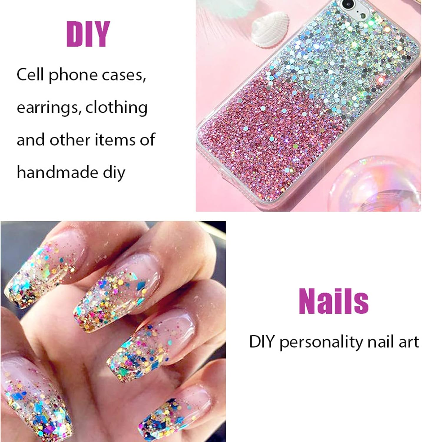 St Patrick's Day Green Body Glitters, Face Glitter Gel Mermaid Sequins Holographic Chunky Glitter, Lip Eye Hair Body Makeup, Liquid Eyeshadow Festival Rave Accessories, 50g