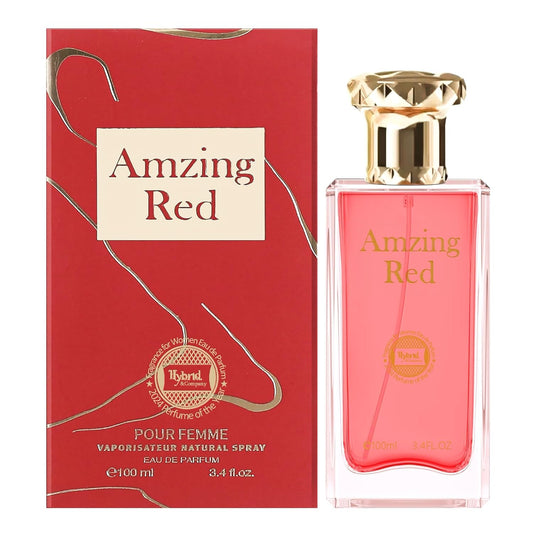 Hybrid & Company Women Amazing Red Eau De Parfum Vaporisateur Natural Spray 3.4 Fl Oz