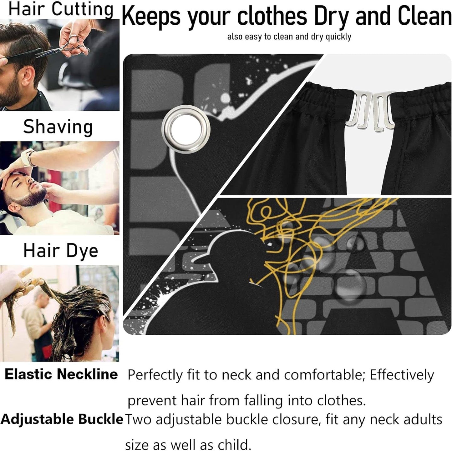 Stylish Barbershop Salon Barber Cape Haircut Cape Salon Apron Unisex Hair Cutting Apron for Men Women