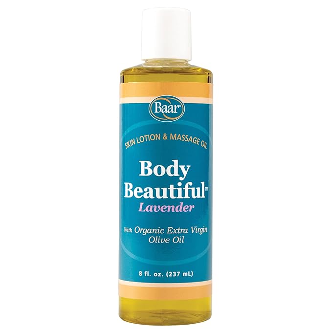 Body Beautiful Lavender Skin Lotion and Massage Oil, 8 Ounces